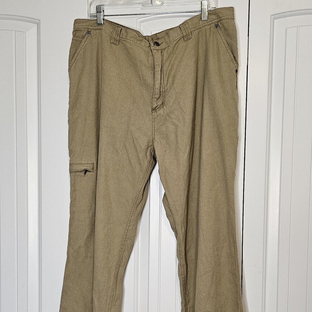 Men's Kavu Cotton Hemp Blend‎ Hiking Carpenter Pants Tan/Beige Size 40x32